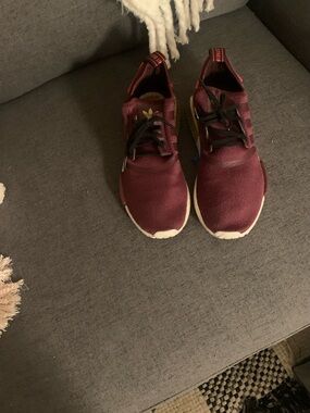 adidas Burgundy and Cream Casual Sneakers